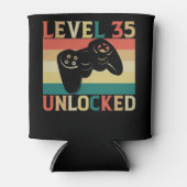 レベル35ロック解除されたビデオゲーマー35誕生日 缶クーラー (正面)