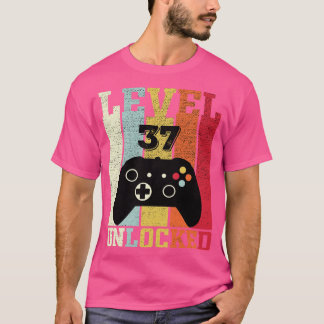 レベル37アンロックおもしろいビデオ37番目の誕生日ギフト Tシャツ