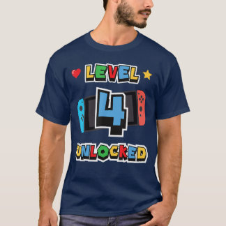 レベル4解除 4歳の誕生日おめでとう ビデオゲーム 4歳 Tシャツ