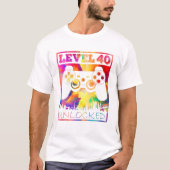 レベル40のビデオゲーム40周年 Tシャツ (正面)
