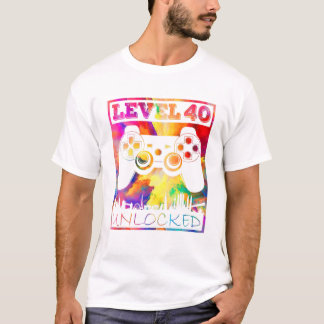 レベル40のビデオゲーム40周年 Tシャツ