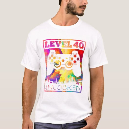 レベル40のビデオゲーム40周年 Tシャツ (正面)