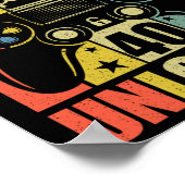 レベル40アンロック ビデオゲーム 40歳誕生日 ゲーマーB ポスター (角)