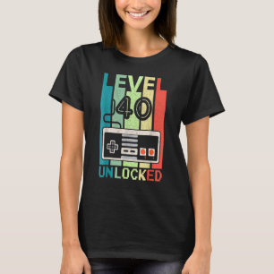 レベル40ロック解除されたビデオゲーマー40th誕生日 tシャツ