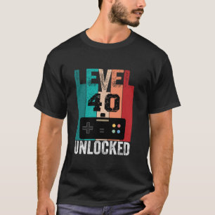 レベル40ロック解除された誕生日ビデオゲーマー40th誕生日 tシャツ