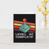 レベル40到達 40歳の誕生日おめでとう ビデオゲーム 1 カード (黄色い花)
