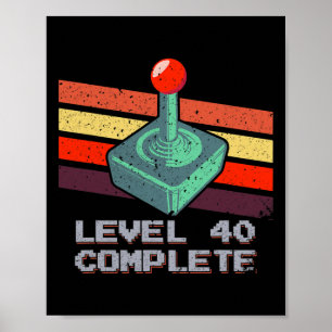 レベル40突破!40歳の誕生日おめでとう ビデオゲーム 1 ポスター