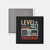 レベル40解除済み ゲーマーコントローラー 40歳の誕生日 マグネット (正面/裏面)