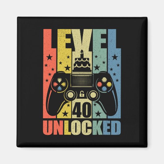 レベル40解除済み ゲーム 40歳の誕生日 ギャーマーB マグネット (正面)