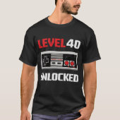 レベル40解除 レトロゲーム 40歳の誕生日 Tシャツ (正面)