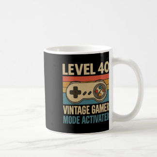 レベル40 ヴィンテージゲーマーモード起動 レトロ コーヒーマグカップ