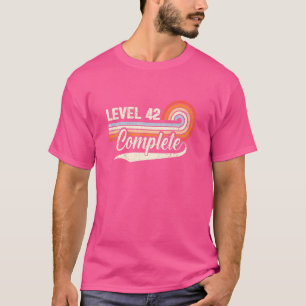 レベル42の42番目の結婚Hiのためのアニバーサリー完了 Tシャツ
