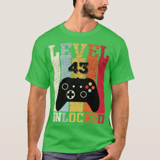 レベル43ロック解除されたビデおもしろいオ43番目の誕生日ギフト Tシャツ