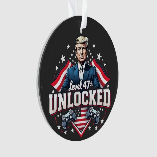 レベル47のロック解除されたトランプが成熟した日 オーナメント (正面)
