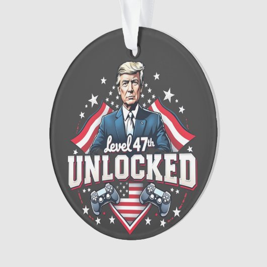 レベル47のロック解除されたトランプが成熟した日 オーナメント (正面)