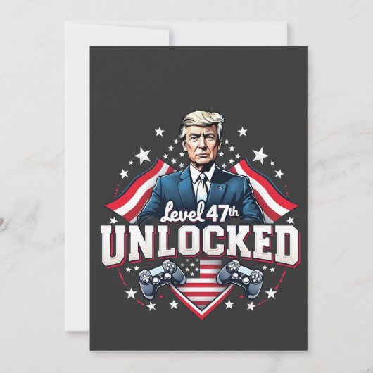 レベル47アンロック トランプ勝利 就任式の日 招待状 (正面)