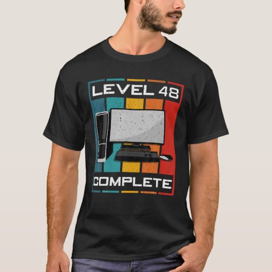 レベル48完全I 48番目の誕生日コンピュータゲーム Tシャツ (正面)