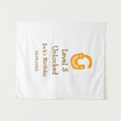 レベル5アンロック オレンジ ブラウン ハッピー バースデー タペストリー (正面(横))