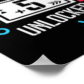 レベル5ロック解除された5番目の誕生日ボーイおもしろいゲーマートッド ポスター (角)