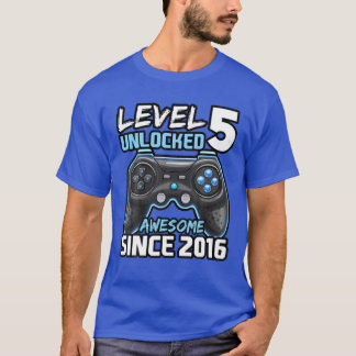 レベル5ロック解除素晴らし2016ビデオゲーム5番目の誕生 Tシャツ