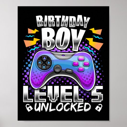 レベル5解除 ビデオゲーム 5歳の誕生日 ゲーマー男子 ポスター (正面)