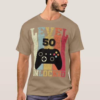 レベル50アンロック おもしろビデオゲーマー 50歳の誕生日 Tシャツ