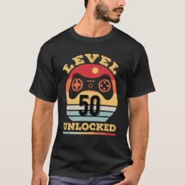 レベル50ロック解除ビデオゲーマー50番目の誕生日ギフト Tシャツ
