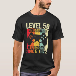 レベル50ロック解除50番目の誕生日ゲーマ素晴らしーシンク Tシャツ
