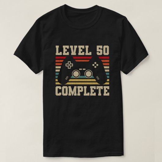 レベル50完全50番目の誕生日ビデオゲーマー Tシャツ (デザイン正面)