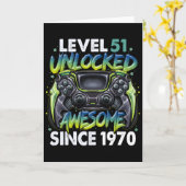 レベル51解放 1970年からすごい 51歳の誕生日 カード (黄色い花)