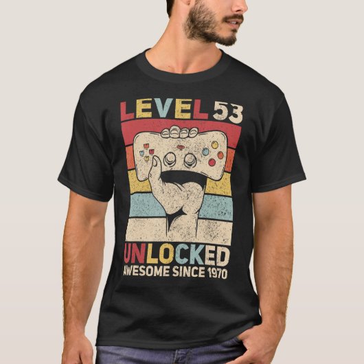 レベル53ロック解除53歳メンズデイ衣装53rd tシャツ (正面)