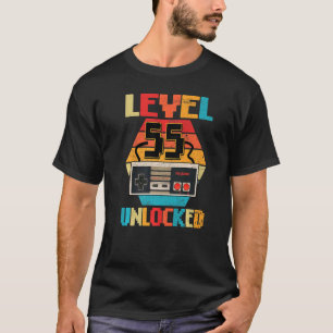 レベル55ロック解除されたビデオゲーマー55誕生日 Tシャツ