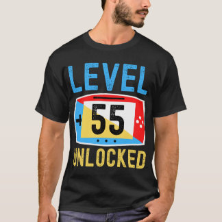 レベル55ロック解除ゲーマー55誕生日 Tシャツ