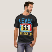 レベル55ロック解除ゲーマー55誕生日 Tシャツ (正面フル)