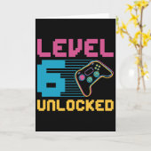レベル6のロック解除されたゲーム誕生日 カード (黄色い花)