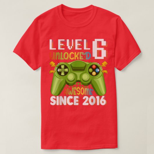 レベル6ロック解素晴らし除2016ビデオゲーム第6誕生 Tシャツ (デザイン正面)