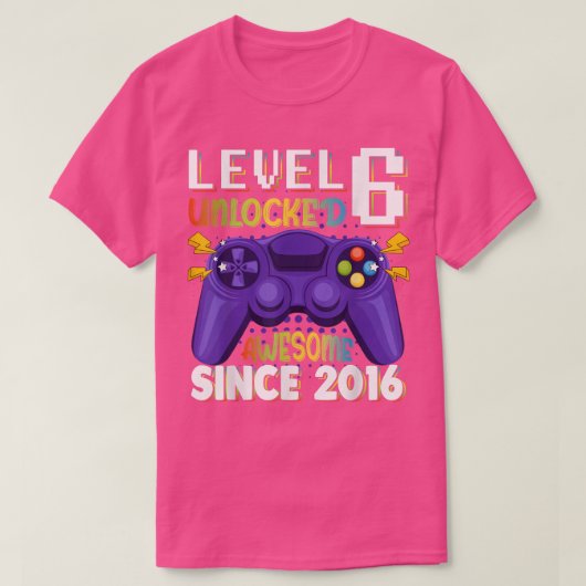 レベル6ロック解素晴らし除2016ビデオゲーム第6誕生 Tシャツ (デザイン正面)