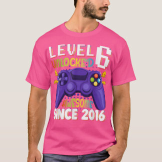 レベル6ロック解素晴らし除2016ビデオゲーム第6誕生 Tシャツ