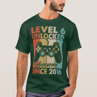 レベル6ロック解除素晴らし2016ビデオゲーム6th誕生 tシャツ