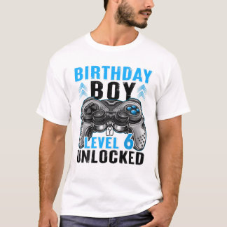 レベル6未解錠誕生日少年6歳小児神 Tシャツ