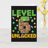 レベル6解除 6歳誕生日 ゲーム少年 ゲーマー ピ カード (黄色い花)