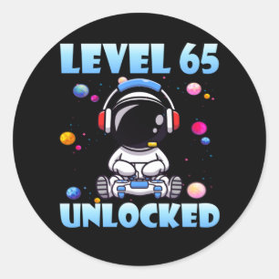 レベル65ロック解除されたビデオゲーム65誕生日PC上 ラウンドシール