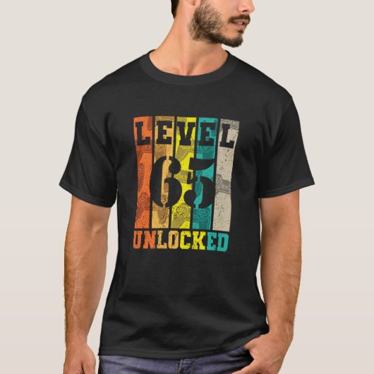 レベル65ロック解除65誕生日ゲーマーボーイズ Tシャツ (正面)