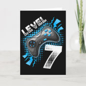 レベル7のビデオゲームコントローラー 7歳の誕生日 ゲームプレイヤー ギフト カード (正面)
