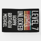 レベル7のロック解除された7番目の誕生日バナー 横断幕 (横)