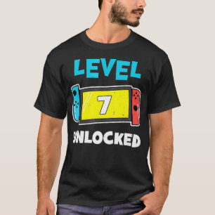 レベル7を解除したゲーマー 7歳の誕生日プレゼント ビデオゲーム Tシャツ