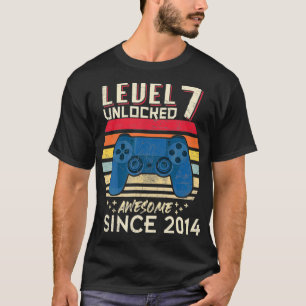 レベル7アンロック!すごい2014年のビデオゲーム 7回目の誕生日 Tシャツ