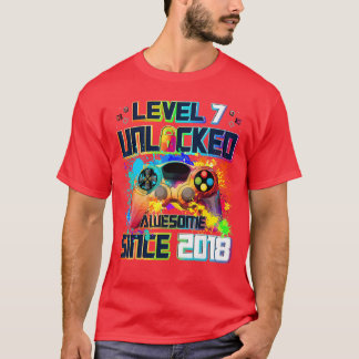レベル7アンロック 7歳のゲーマー 7歳の誕生日 Tシャツ
