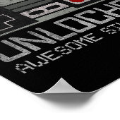 レベル7アンロック 7歳の誕生日 7歳のビデオゲーム ポスター (角)