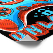 レベル7ロック解除されたビデオゲーム第7誕生日ゲーマーボーイ ポスター (角)